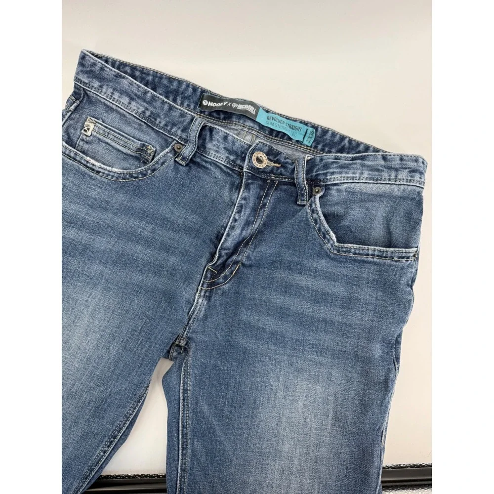 Hooey x Rock & Roll Denim Revolver Straight Slim Straight Leg Mens Jeans 33x36